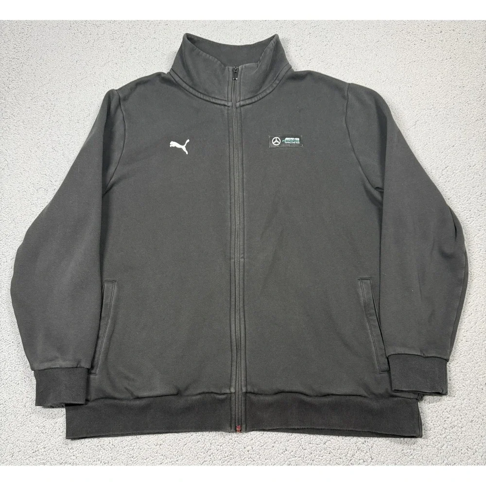 Puma Mercedes AMG Petronas Track Jacket Mens 2XL Black Full Zip Racing F1
